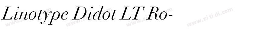 Linotype Didot LT Ro字体转换